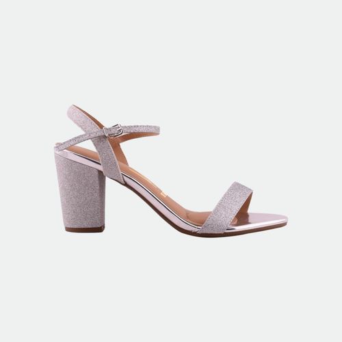 Sandalia de fiesta con taco mujer VIZZANO - PLATA MINIGLIT