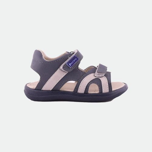 Sandalia Con Velcro - AZUL HIELO