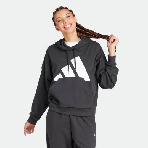 Buzo Adidas con Capucha Essentials - NEGRO BLANCO