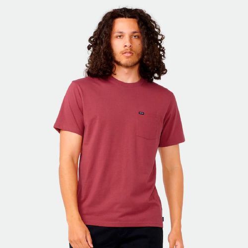 Remera Plain Poket Rip Curl - BORDO