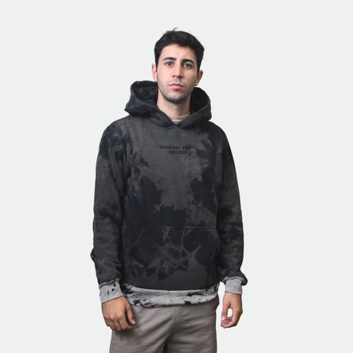 Buzo Capucha Hombre Fleese Coolhaas - NEGRO GRIS BATIK