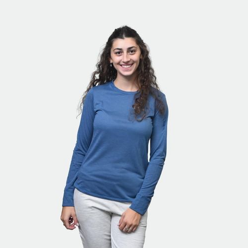 Remera Salomon Pulsar Ls Mujer - COPEN BLUE