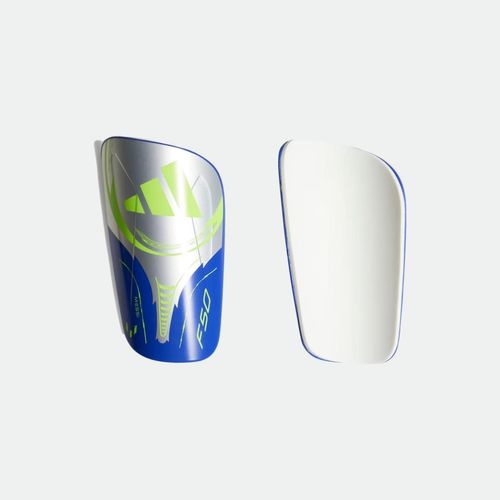 Canilleras Adidas Messi Club - SILVER METALLIC LUCID BLUE SOLAR YELLOW