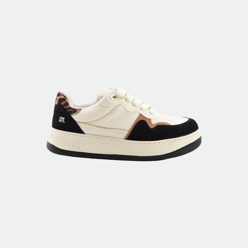 Zapatilla Casual Vía Marte. Ref 209-005 - NEGRO MARFIL MACCHIATO GOLD