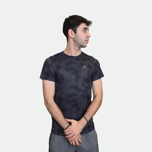 T Shirt Men Trng Full Print - NEGRO ABS
