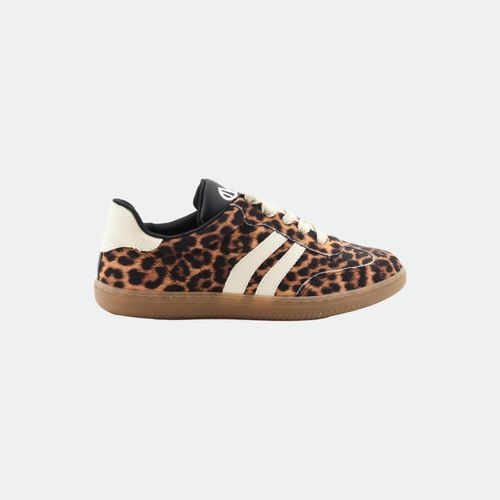 Zapatilla Urbana Via Marte. Ref 129-011-05 - LEOPARDO PRINT MARFIL NEGRO