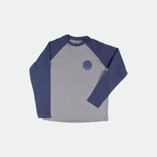 Remera Volcom Ranglan Wettie Niños - GRIS AZUL