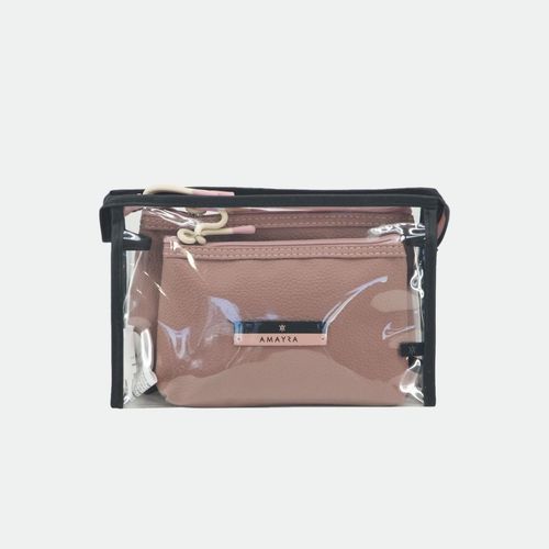 Porta Cosmetico Cuadrado Amayra x3 - Art 67.e951 - ROSA