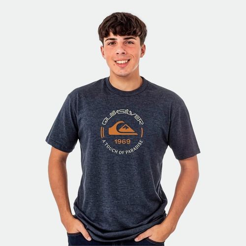 Remera Quiksilver Circle Logo Vig - AZUL MARINO