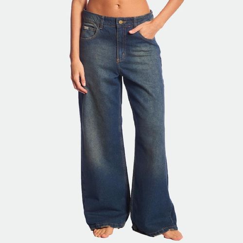 Jean Mujer Rip Curl Wide Leg Mid Blue - AZUL JEAN
