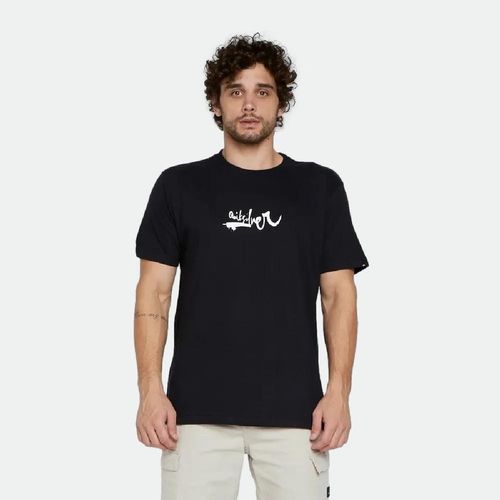 Remera Quiksilver Impared Logo - NEGRO
