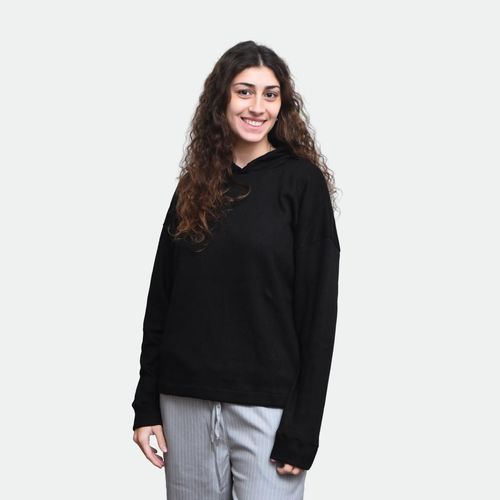 Buzo Canguro Angora Unimog Mujer - NEGRO