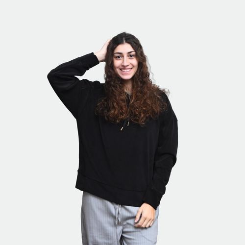 Buzo Canguro Polar Tech Unimog Mujer - NEGRO
