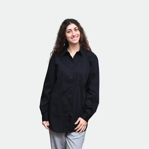 Camisa Over Office Unimog Mujer - NEGRO