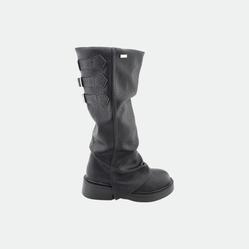 Bota Caña Arruchada Irene Anca y Co - NEGRO