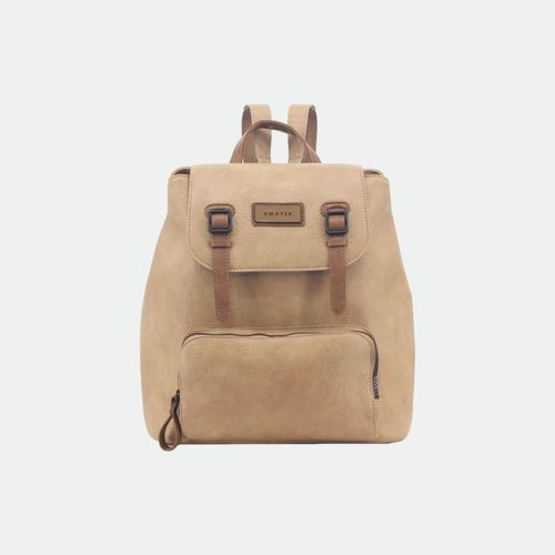 Mochila Urbana Con Solapa Amayra - Art 67.c2667 - CAMEL