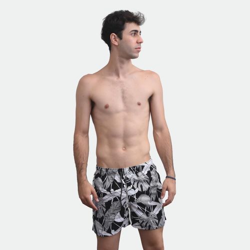 Boardshort Printed 1118446 - NEGRO BLANCO PALMERA