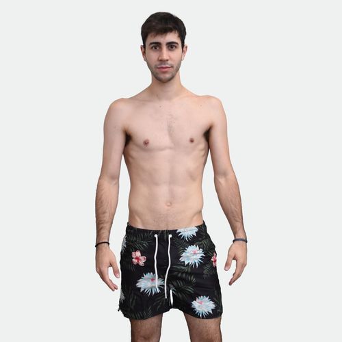 Boardshort Printed - NEGRO ROSETTE
