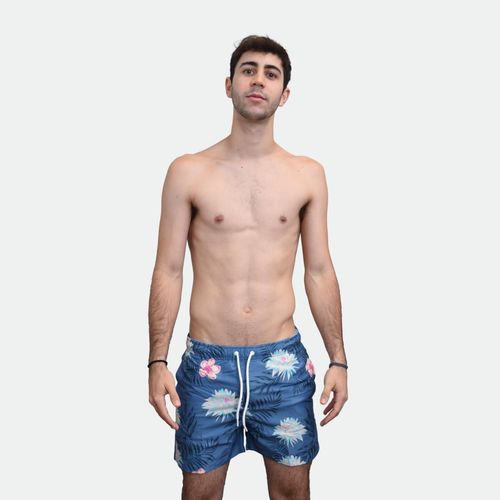 Boardshort Printed - AZUL ROSETTE