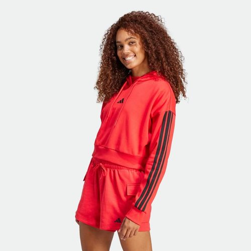 Buzo Adidas con capucha Essentials French Terry Crop - RUBPUR NEGRO