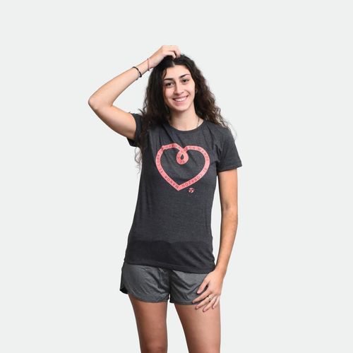 Remera Topper Deportiva Corazones - Art 167106 - NEGRO MELANGE