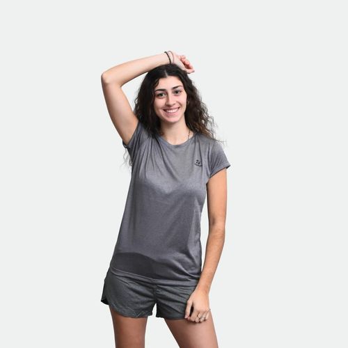 Remera Topper Deportiva Basic Wmn Trng - GRIS MELANGE MEDIO