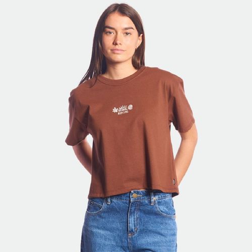 Remera Rip Curl Crop Tokens - EGG PLANT