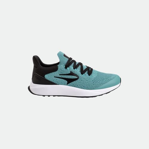 Zapatilla Topper Depotiva Split Knitted - VERDE OIL NEGRO