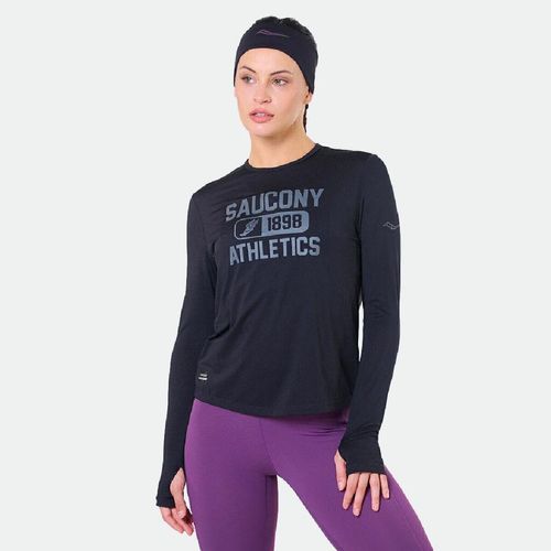 Remera Saucony Termica Deportiva Stopwatch Graphic Long W - BLACK