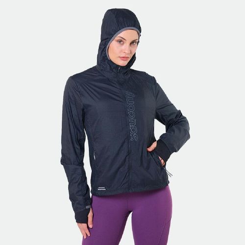 Campera Rompeviento Saucony Peregrine Packaway Mujer - BLACK