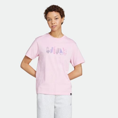Remera Adidas Entrenamiento Lounge Food Graphic - TRUE PINK