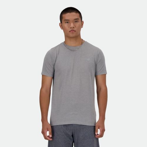 Remera New Balance Essentials Heathertech Hombre - ATHLETIC GREY HEATHER