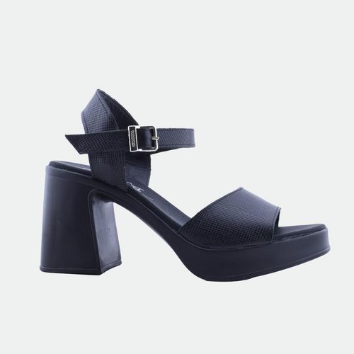 Sandalia Citadina Esmeralda con Tacón - NEGRO