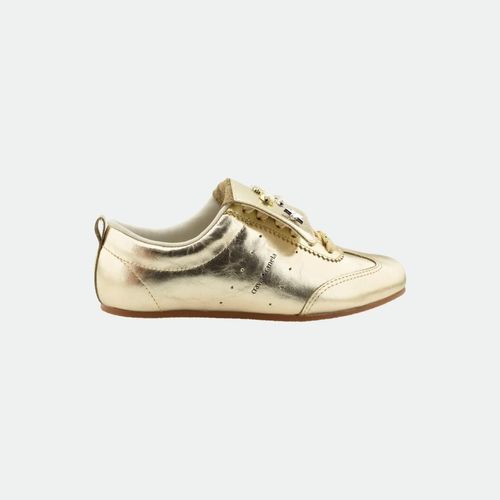 Zapatilla Jule Cravo y Canela. Ref 1628cc - MET ORO PRETO