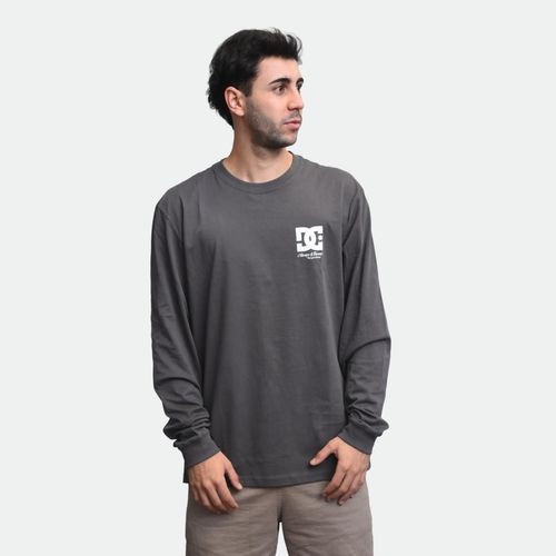 Remera Manga Larga Dc Shoes Twisted - GRIS OSCURO