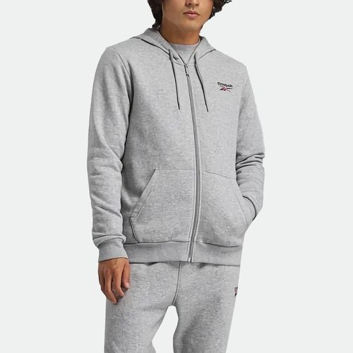 Campera Reebok Identity Sl Fleece Fz - MEDIUM GREY HEATHER VECTOR RED