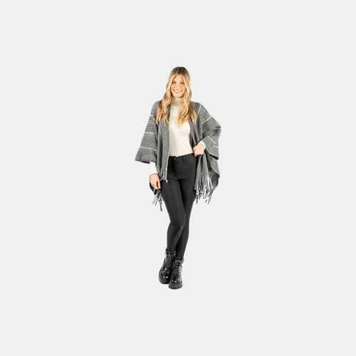 Poncho Queen XL Extra Large - NEGRO BLANCO