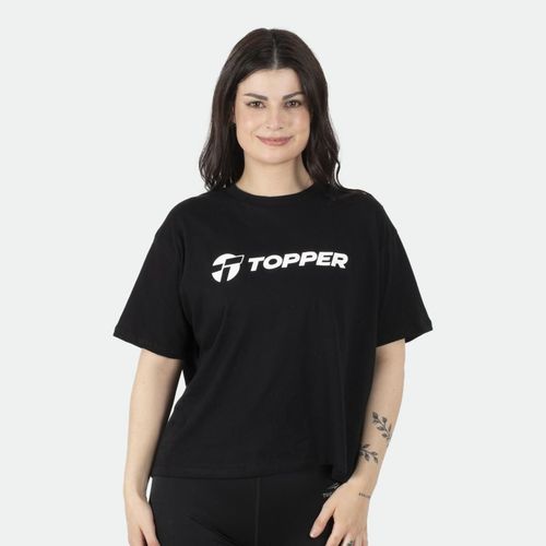 Remera Topper Loose Brand Tee - NEGRO JET