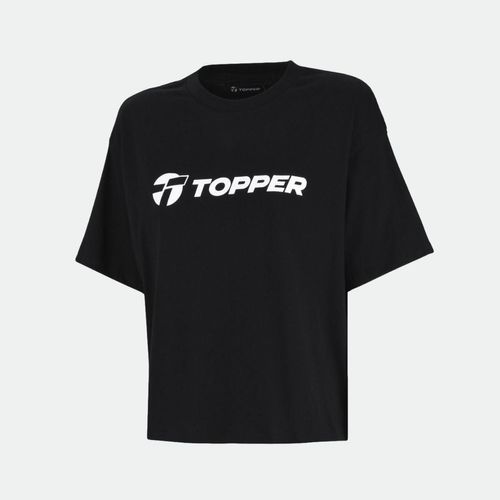Remera Topper Loose Brand Tee - NEGRO JET