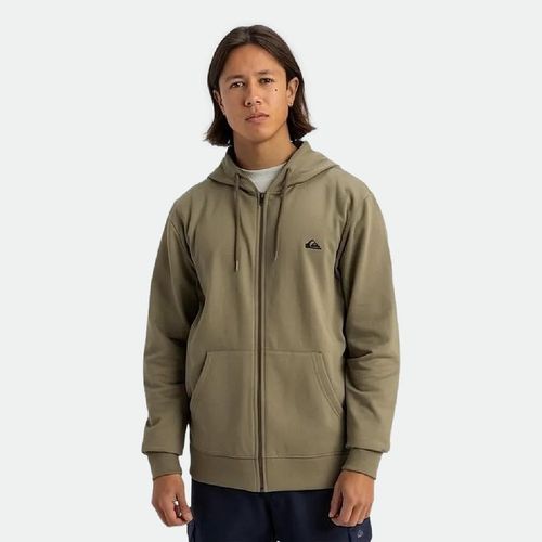 Campera Quiksilver Canguro Basic Hombre - VERDE OLIVA
