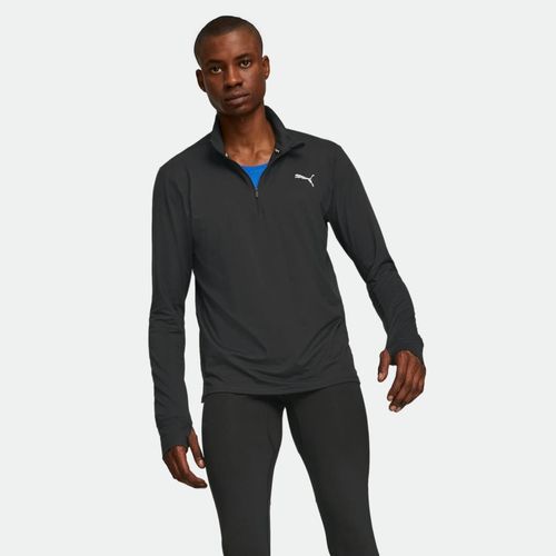 Remera Puma Run Favorite 1/4 Zip M - BLACK