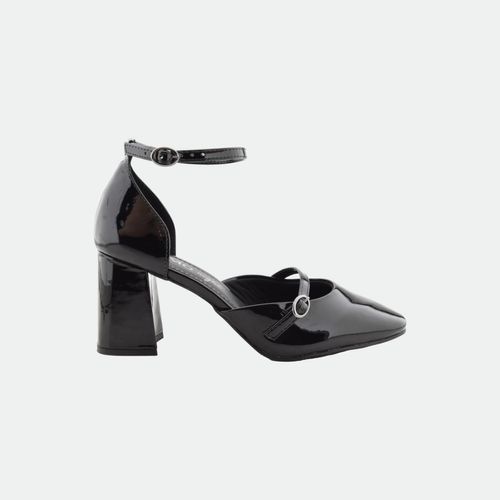 Zapato Mocasin Con Taco Apolonia Viamo - NEGRO CHRL