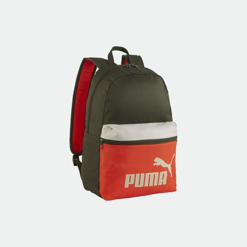 Mochila Puma Phase Backpack Colorblok Unisex - GALACTIC GRAY INTENSE RED