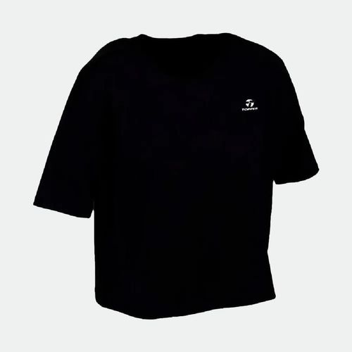 Remera Topper Deportiva Oversize Basicos - NEGRO JET