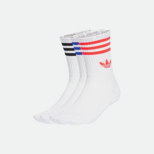 Medias Adidas 3S Crew 3P - CLOUD WHITE LUCID RED LUCID BLUE