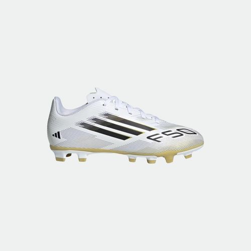 Botín Adidas F50 Club Fg Mg J Campo - CLOUD WHITE CORE BLACK GOLD METALLIC