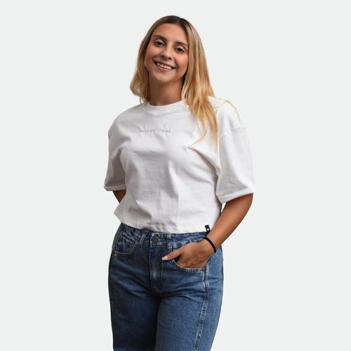 Remera Effortless Crop - HUESO