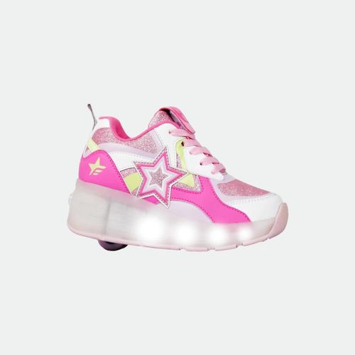 Zapatilla Footy Super Star Con Rueda y Luz - FUCSIA LIMA