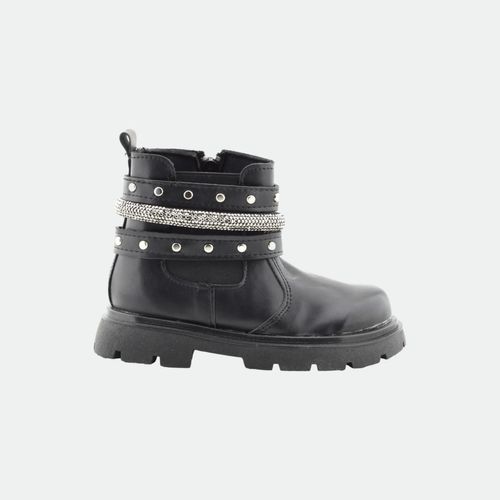 Bota Corta Con Brillo Bebote. Ref 6012 - NEGRO