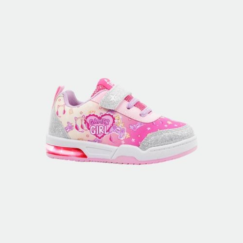 Zapatilla Footy Gamer Girl Con Luz - ROSA